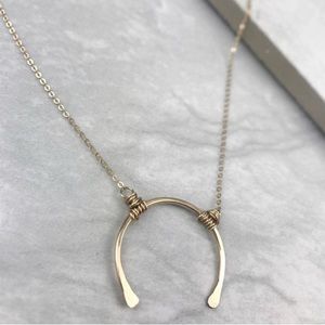 Free People Lucky Horseshoe Pendant Necklace
